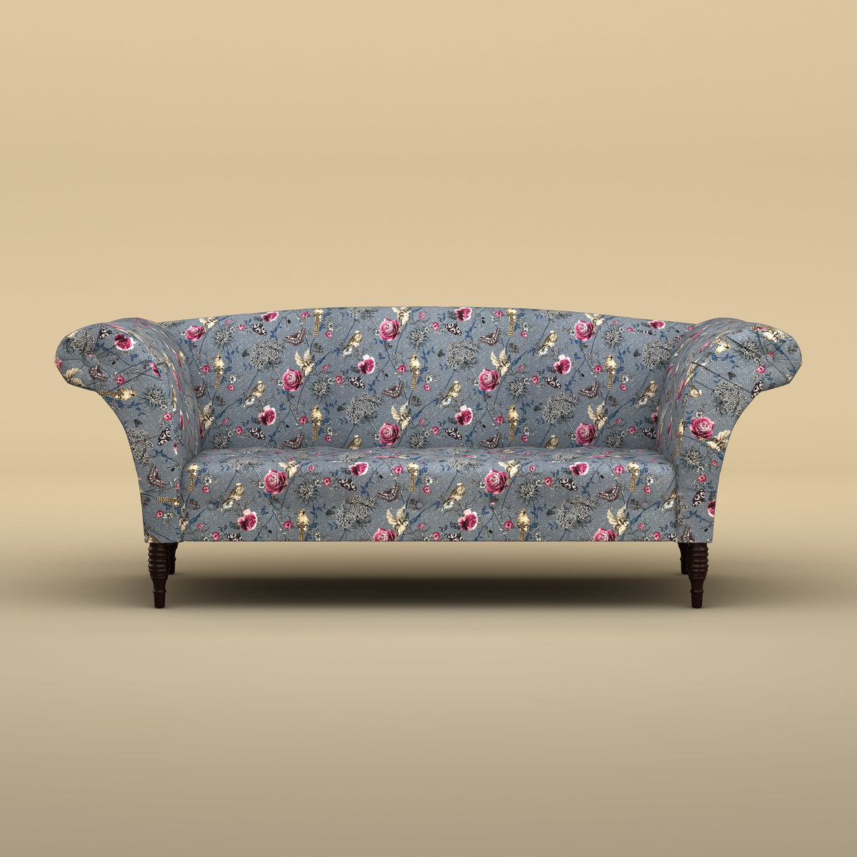 Italian Stylish Chaise Lounger Sofa (Cotton, Floral Printed)