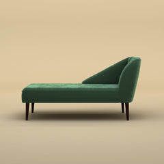 Skye Velvet Chaise Sofa (Velvet, Forest Green)