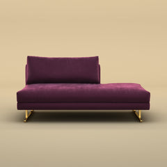 Fior Chaise Lounge Sofa (Velvet, Purple)