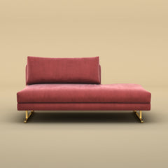 Fior Chaise Lounge Sofa (Velvet, Pink)