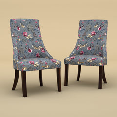 Dado Lounge Chair Pebble (Velvet, Floral Printed )