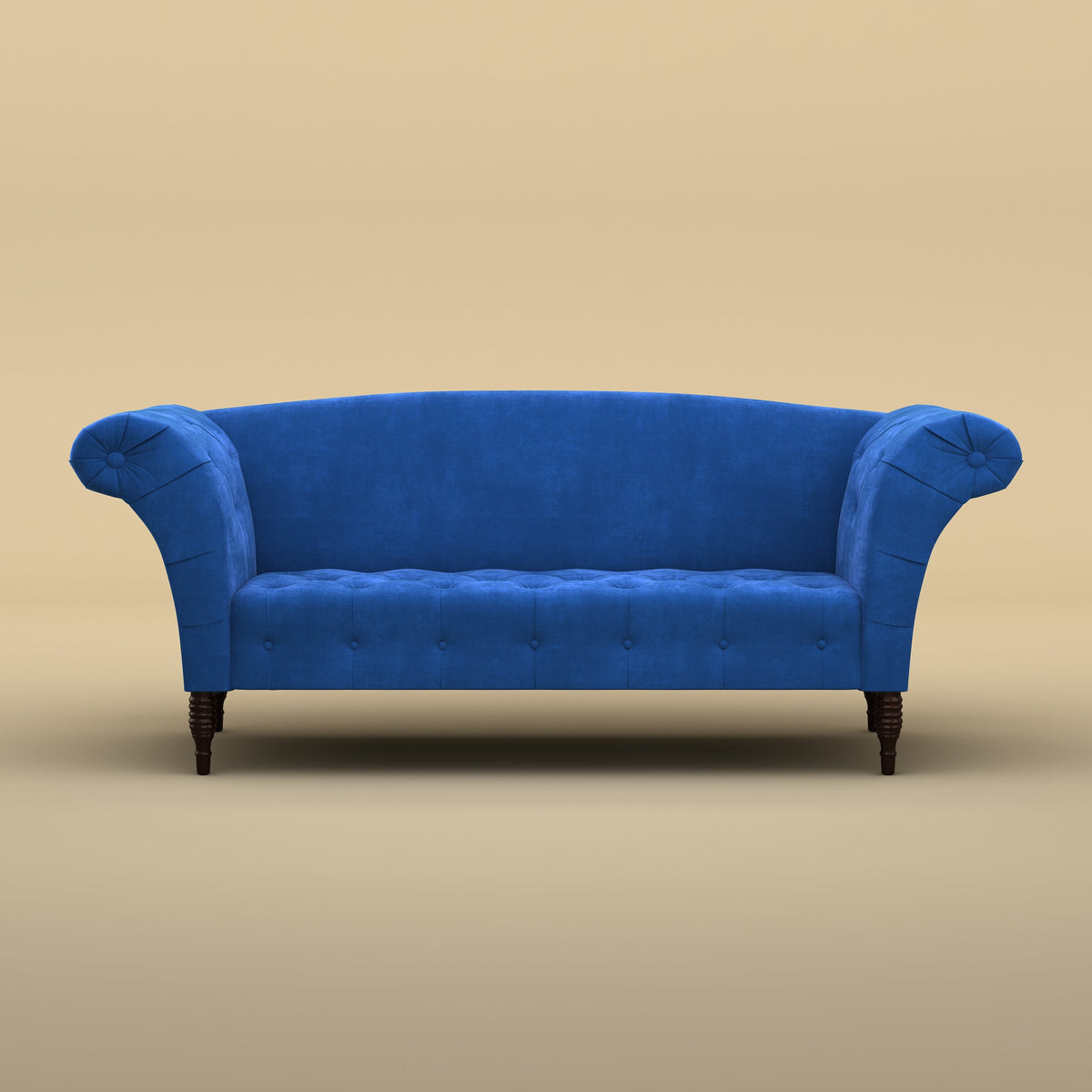 Italian Stylish Chaise Lounger Sofa (Velvet, Royal Blue)