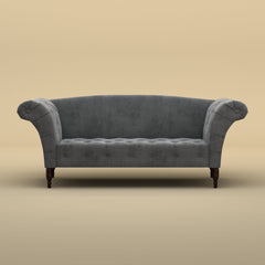 Italian Stylish Chaise Lounger Sofa (Velvet, Charcoal Gray)