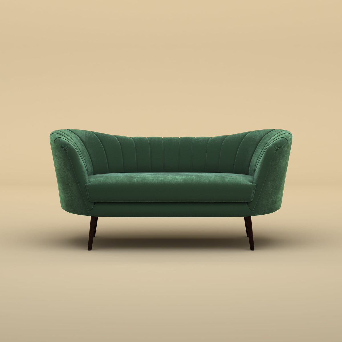 Alfie Chaise Sofa (Velvet, Green)