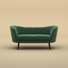 Alfie Chaise Sofa (Velvet, Green)