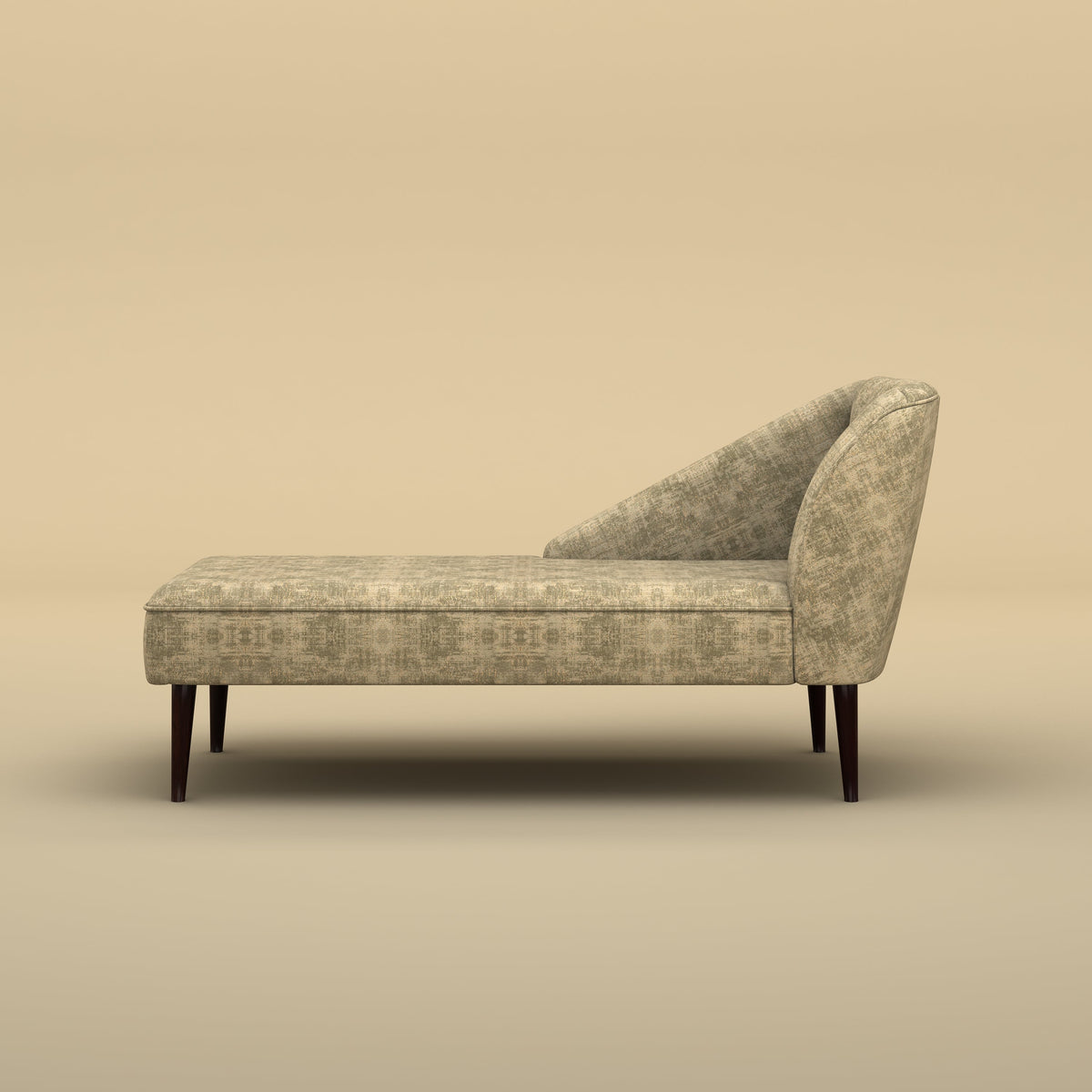 Skye Velvet Chaise Sofa (Cotton, Patchy Cream)