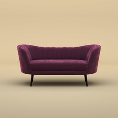 Alfie Chaise Sofa (Velvet,  Purple)