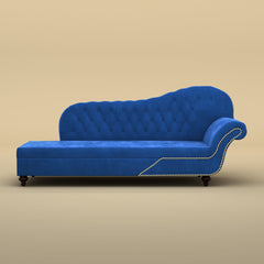 Avon Chaise Lounger Sofa (Velvet, Royal Blue)