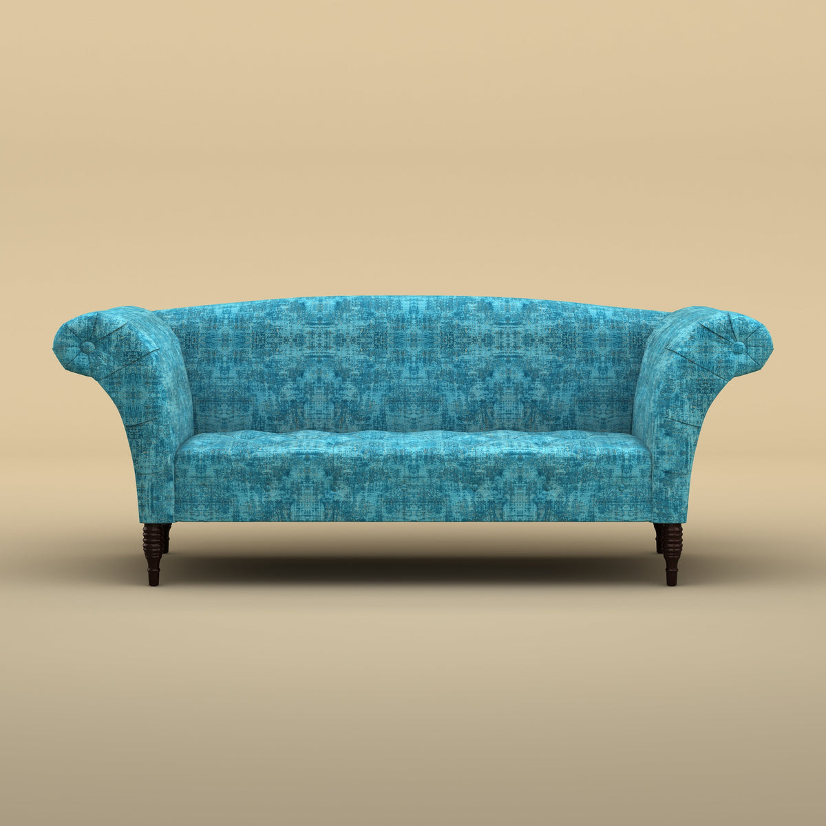 Italian Stylish Chaise Lounger Sofa (Cotton, Teal Blue)