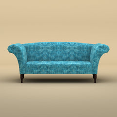 Italian Stylish Chaise Lounger Sofa (Cotton, Teal Blue)