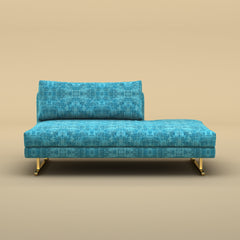 Fior Chaise Lounge Sofa (Cotton, Teal Blue)