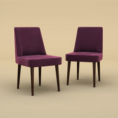 Vento Dining Chair (Velvet, Dark Purple)