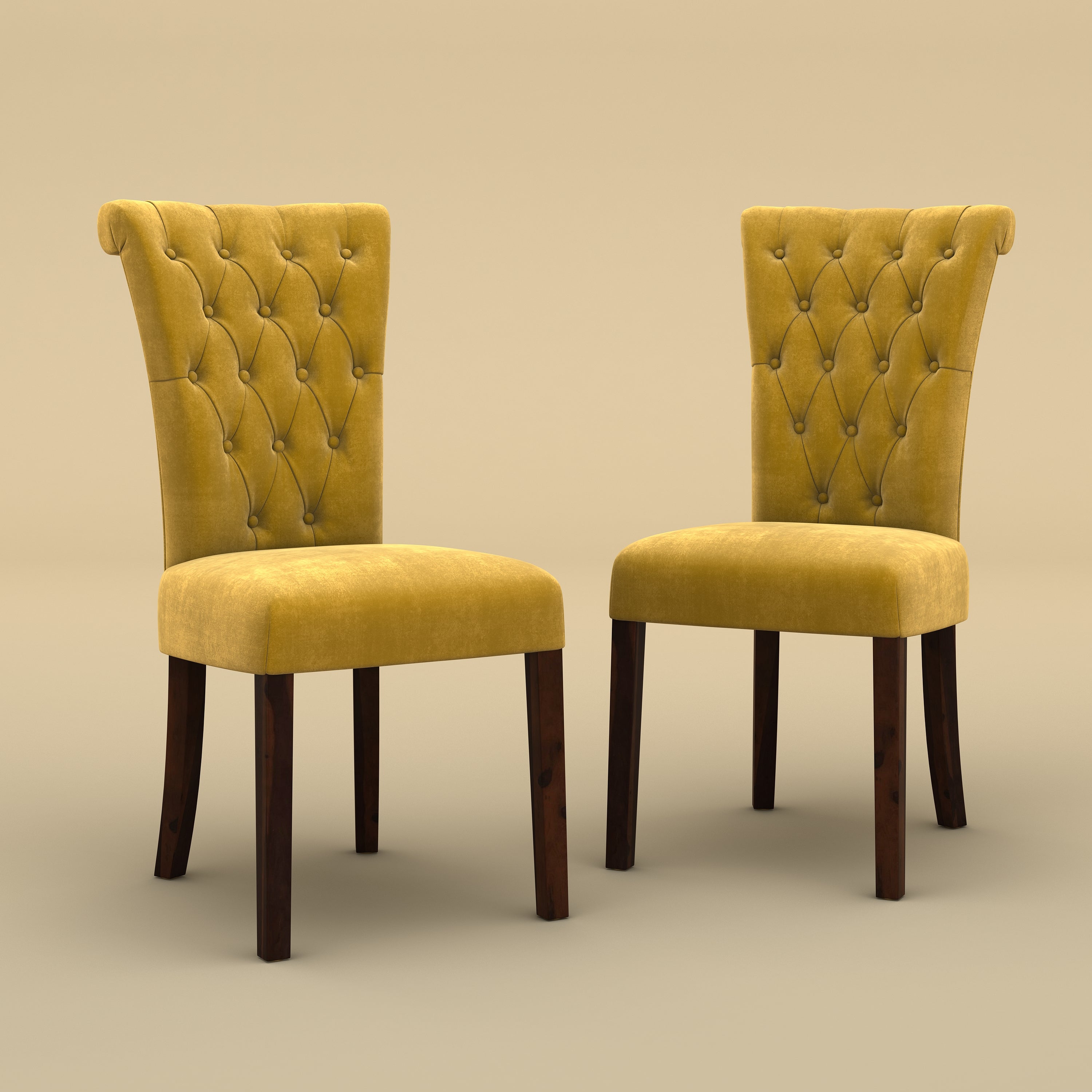 Genna Dining Chair (Mustard Yellow)