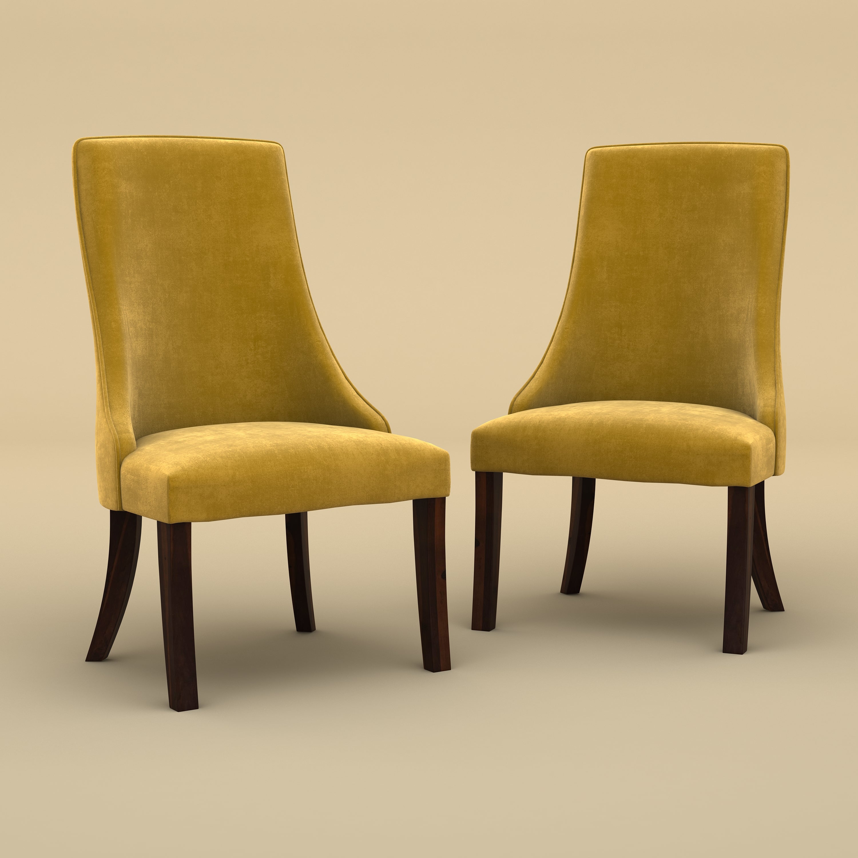 Dado Lounge Chair Pebble (Velvet, Mustard Yellow )