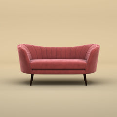 Alfie Chaise Sofa  (Velvet, Pink)