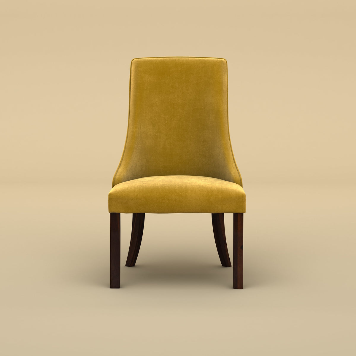 Dado Lounge Chair Pebble (Velvet, Mustard Yellow )