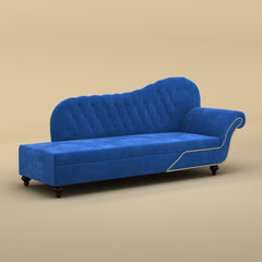 Avon Chaise Lounger Sofa (Velvet, Royal Blue)