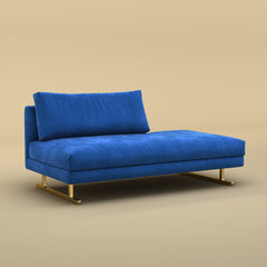 Fior Chaise Lounge Sofa (Velvet, Royal Blue)