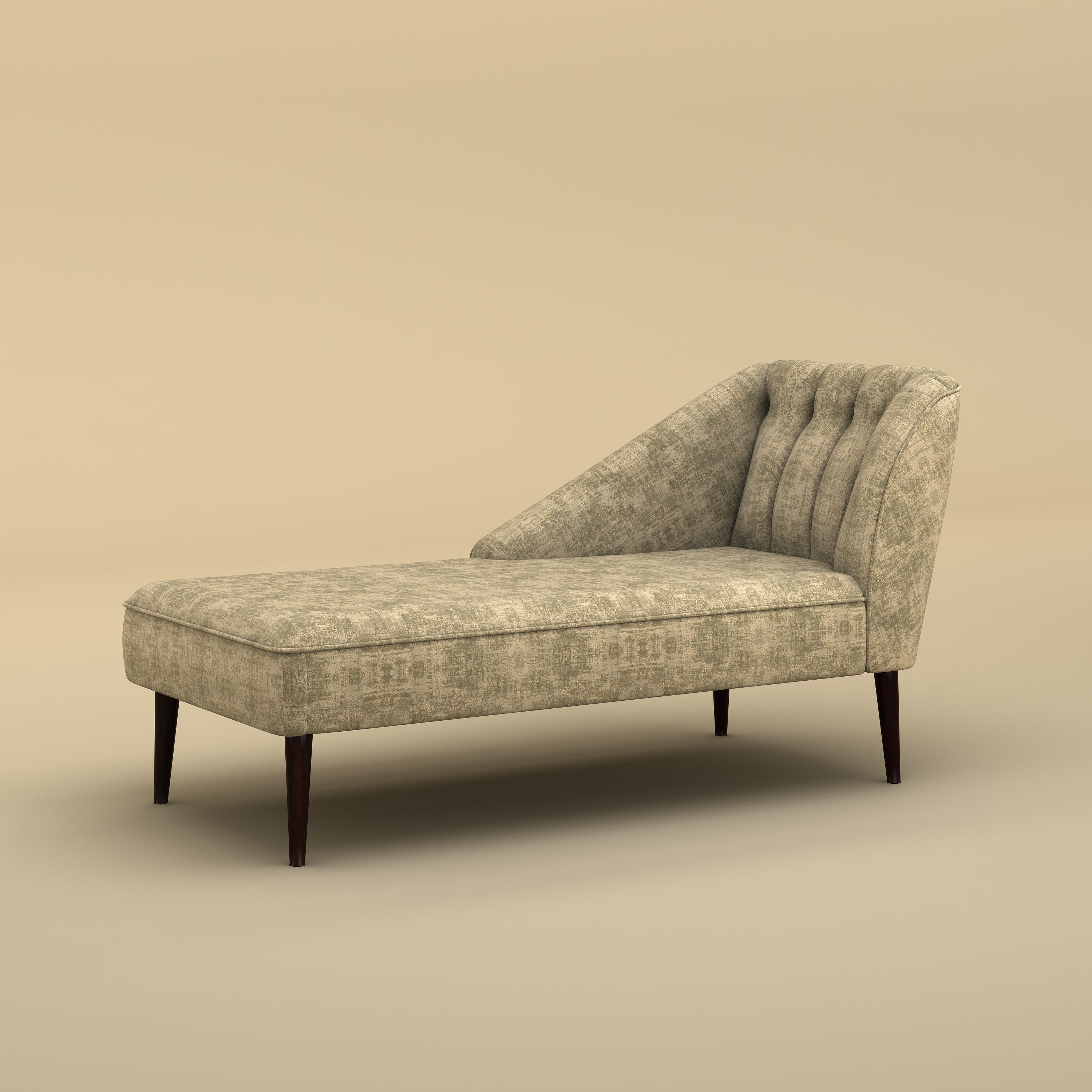 Skye Velvet Chaise Sofa (Cotton, Patchy Cream)