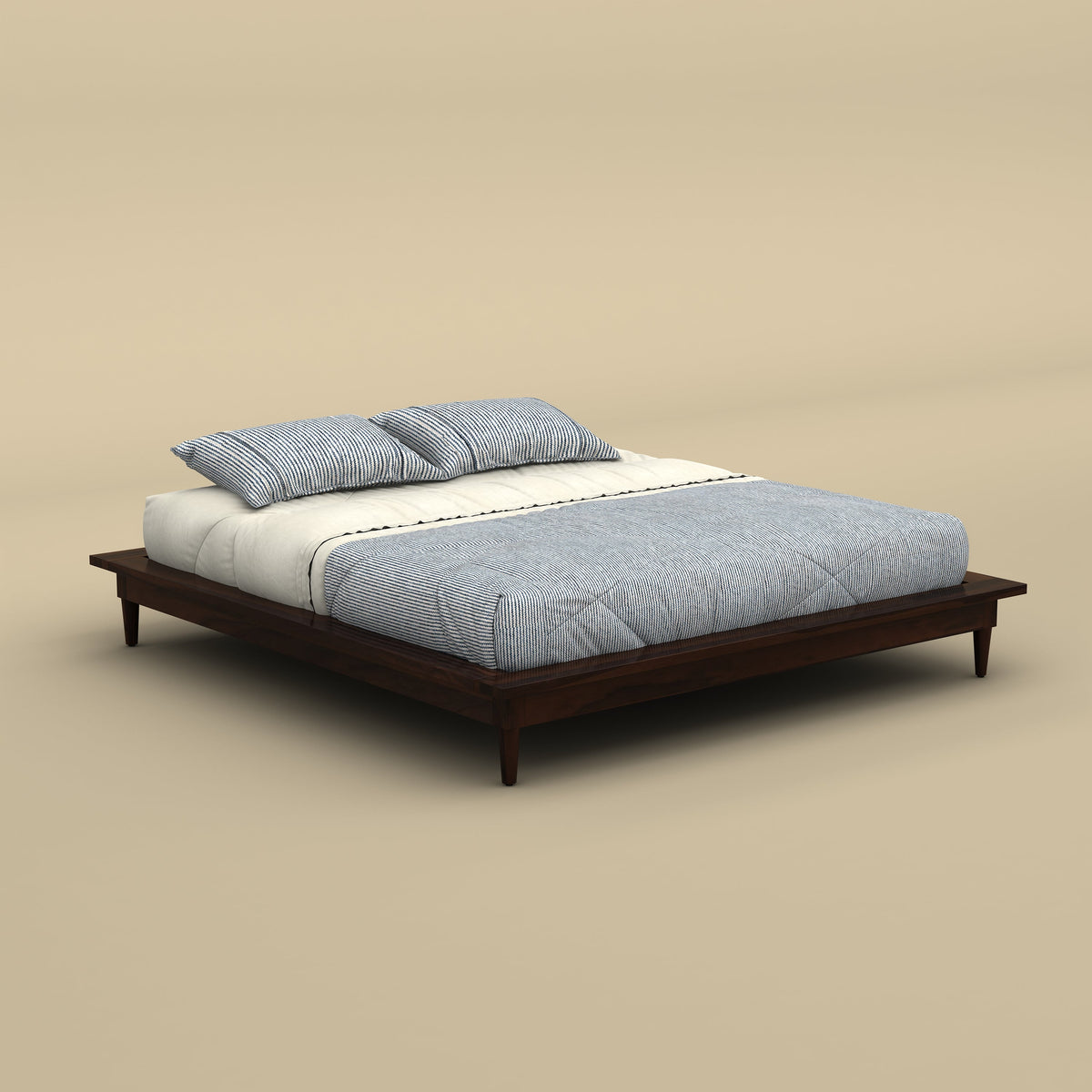 Mill Waxed Platform Bed Frame