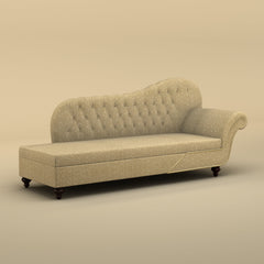 Avon Chaise Lounger Sofa (Cotton, Faux Cream)