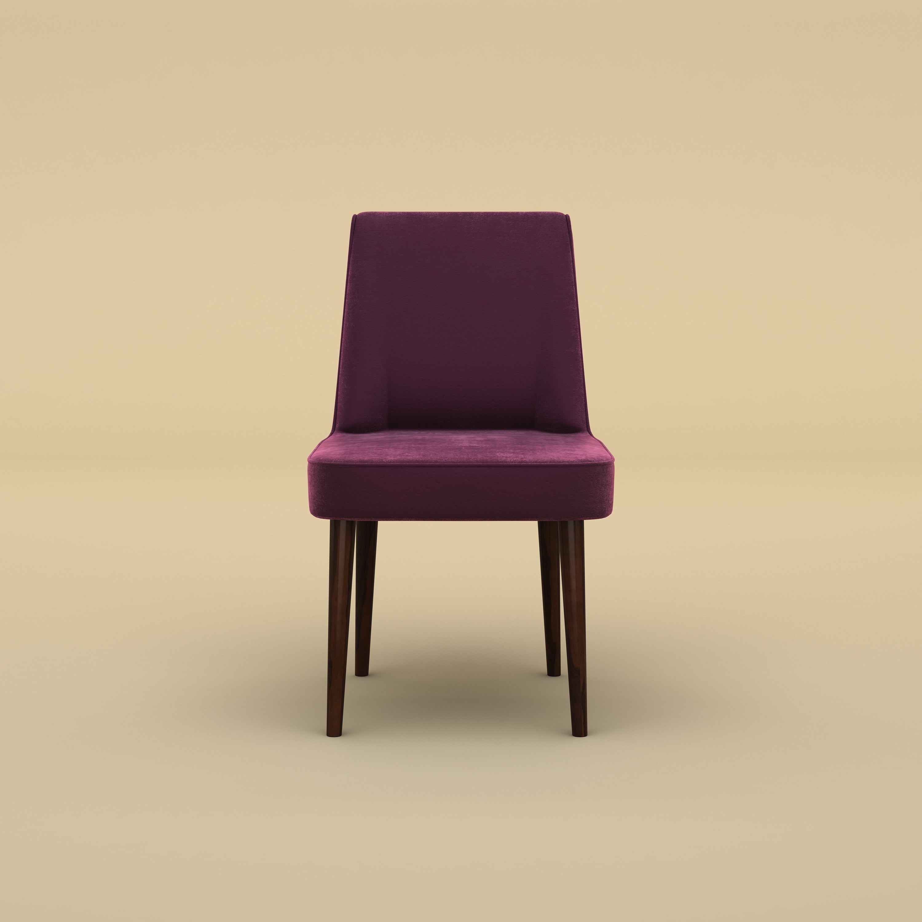 Vento Dining Chair (Velvet, Dark Purple)