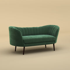 Alfie Chaise Sofa (Velvet, Green)