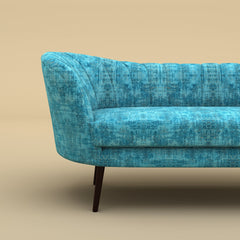 Alfie Chaise Sofa  (Velvet, Blue)