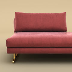 Fior Chaise Lounge Sofa (Velvet, Pink)