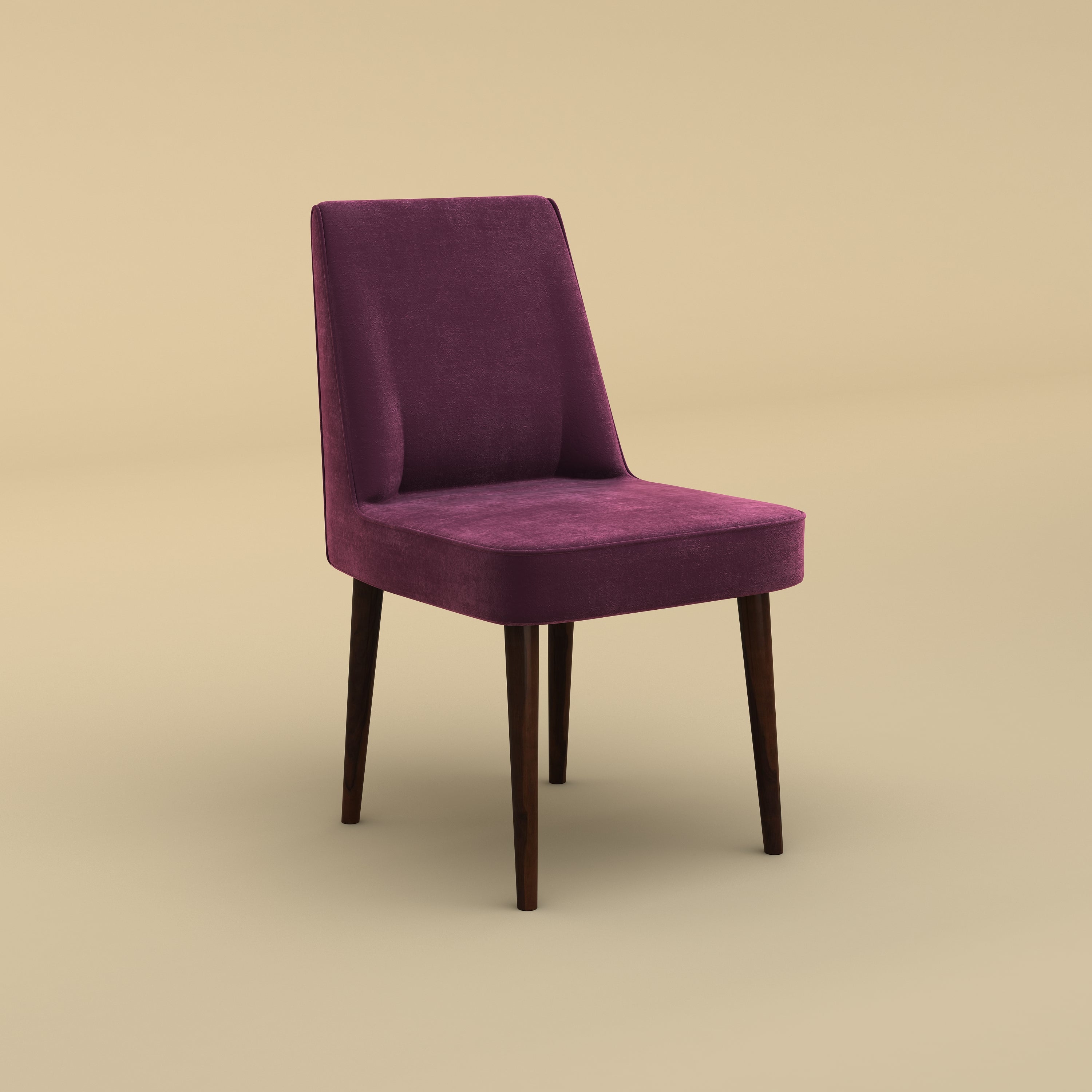 Vento Dining Chair (Velvet, Dark Purple)