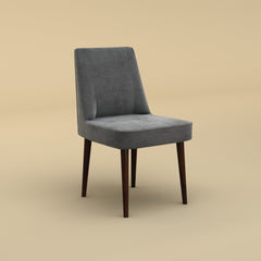 Vento Dining Chair (Velvet, Charcoal Gray)