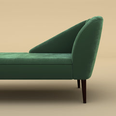 Skye Velvet Chaise Sofa (Velvet, Forest Green)