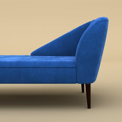 Skye Velvet Chaise Sofa (Velvet, Royal Blue)