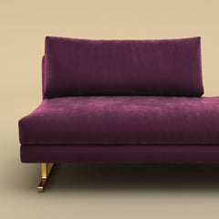 Fior Chaise Lounge Sofa (Velvet, Purple)