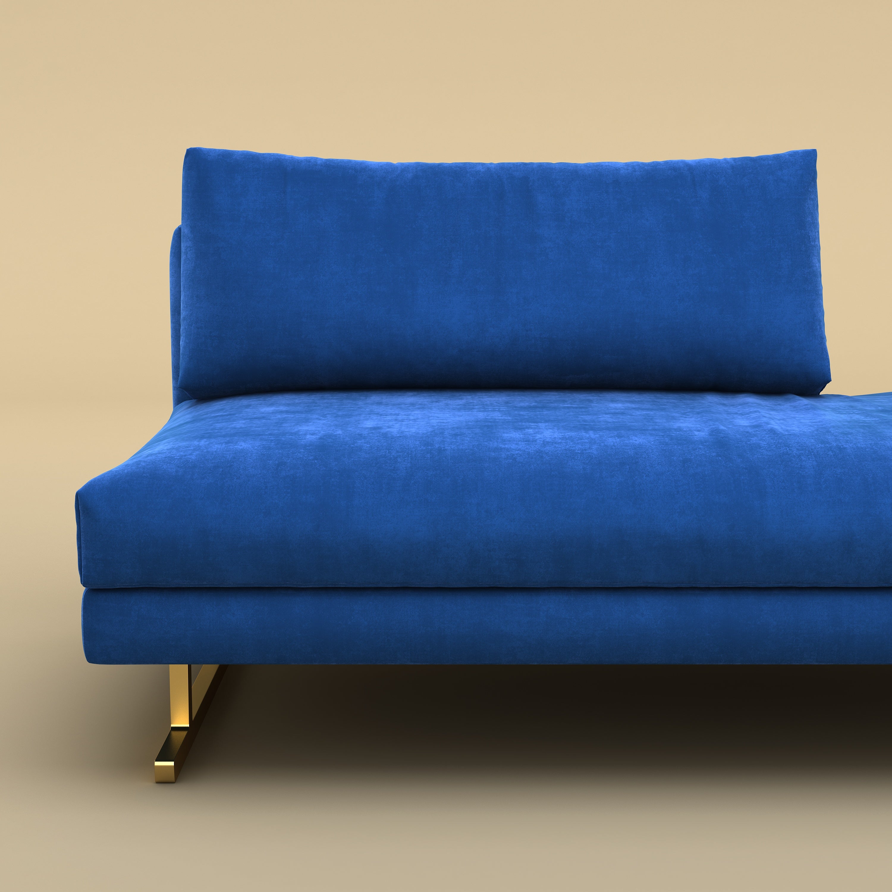 Fior Chaise Lounge Sofa (Velvet, Royal Blue)