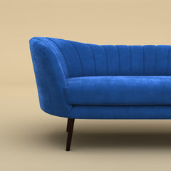 Alfie Chaise Sofa (Cotton, Blue)