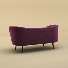 Alfie Chaise Sofa (Velvet,  Purple)