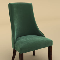 Dado Lounge Chair Pebble (Velvet, Forest Green)