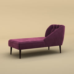 Skye Velvet Chaise Sofa (Velvet, Purple)