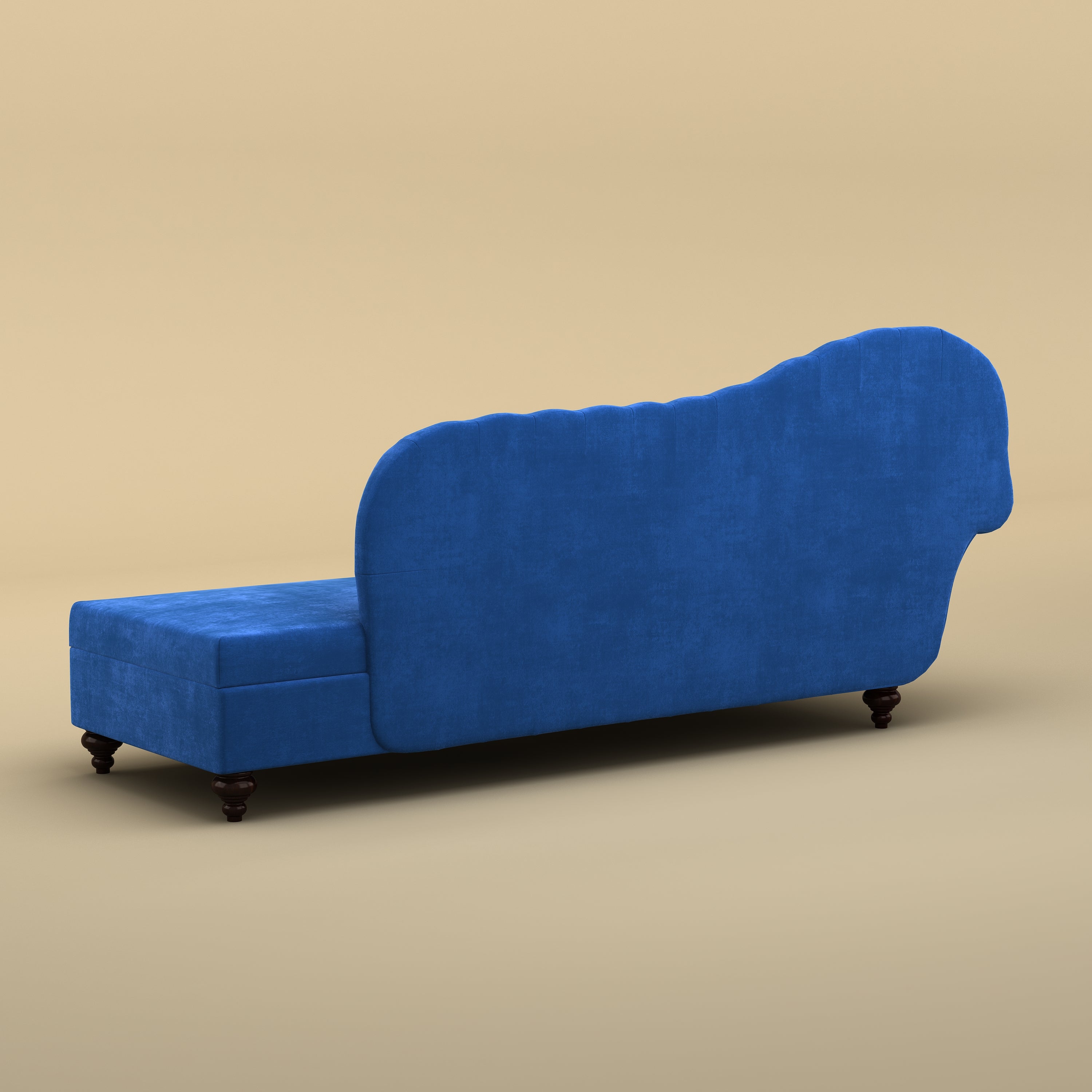 Avon Chaise Lounger Sofa (Velvet, Royal Blue)