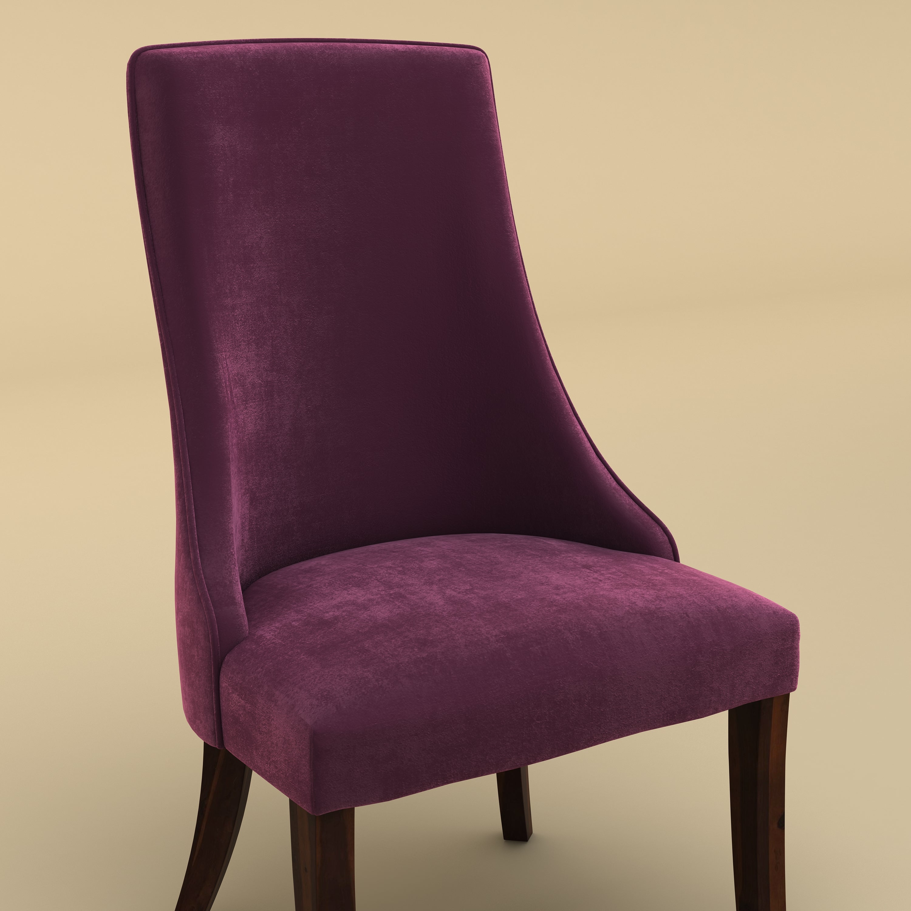 Dado Lounge Chair Pebble (Velvet, Dark Purple)