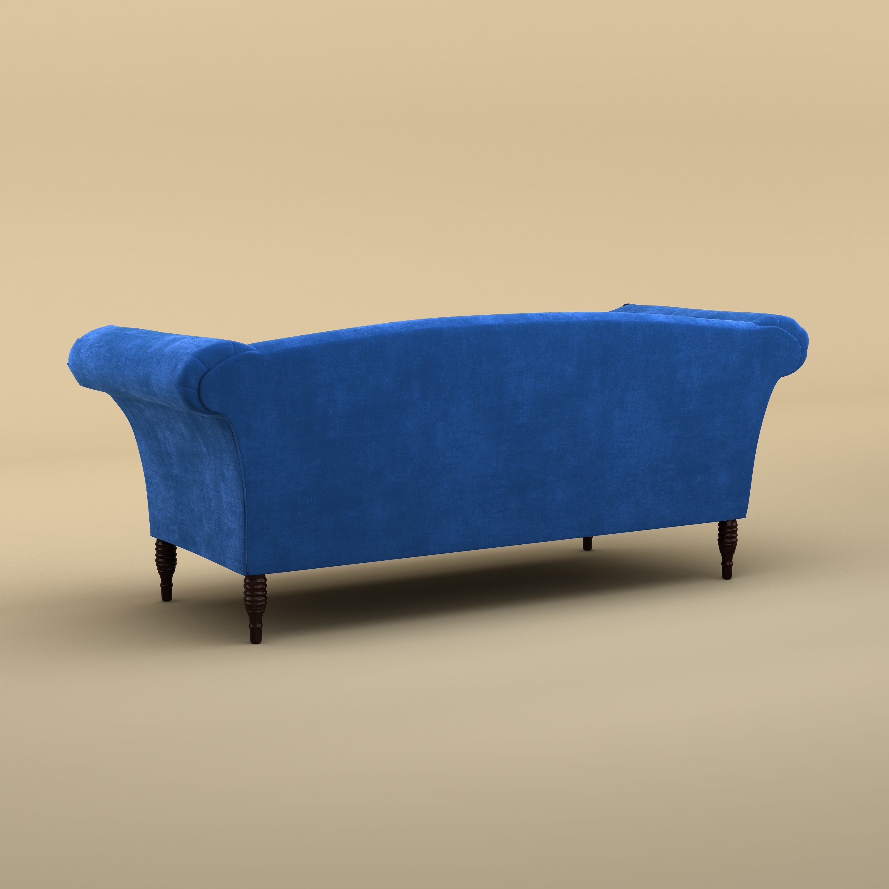 Italian Stylish Chaise Lounger Sofa (Velvet, Royal Blue)