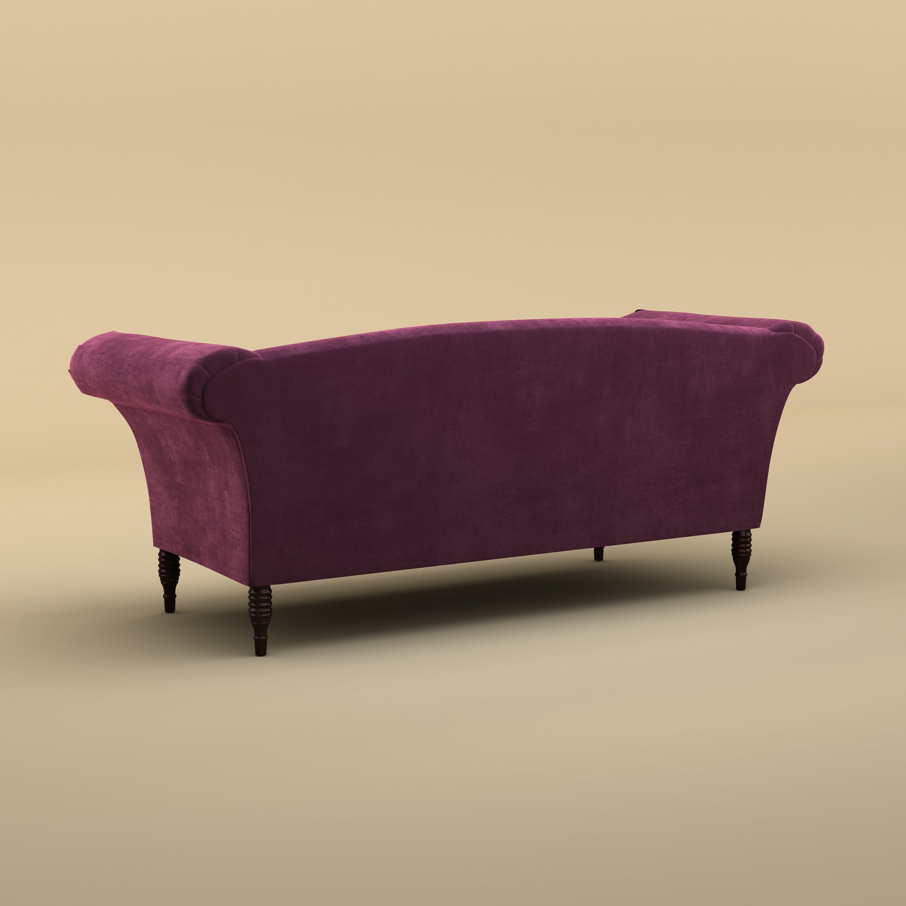 Italian Stylish Chaise Lounger Sofa (Velvet, Dark Purple)