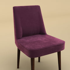 Vento Dining Chair (Velvet, Dark Purple)