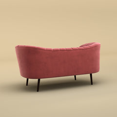 Alfie Chaise Sofa  (Velvet, Pink)