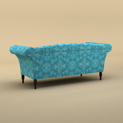 Italian Stylish Chaise Lounger Sofa (Cotton, Teal Blue)