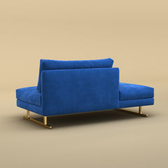 Fior Chaise Lounge Sofa (Velvet, Royal Blue)