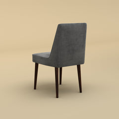 Vento Dining Chair (Velvet, Charcoal Gray)