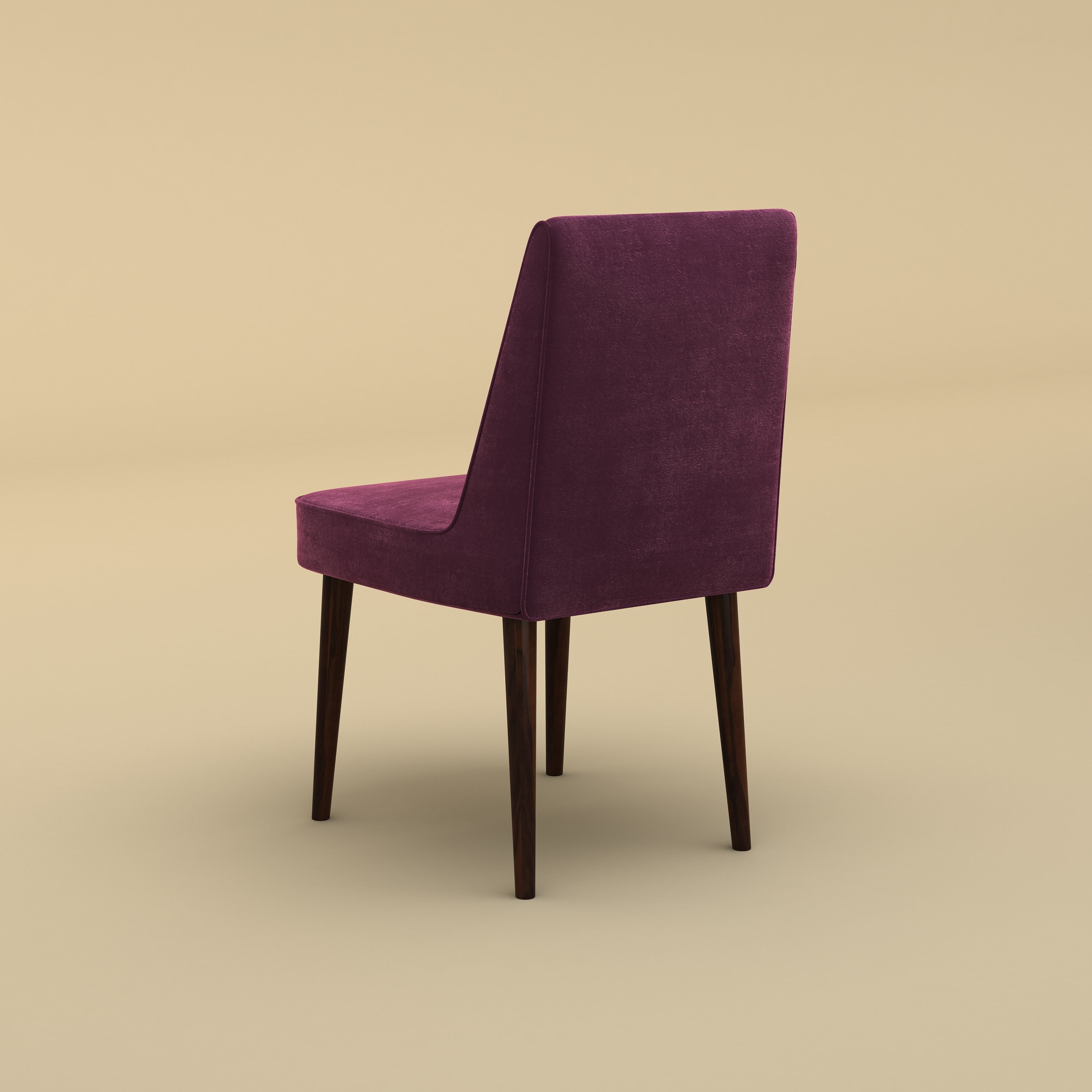 Vento Dining Chair (Velvet, Dark Purple)