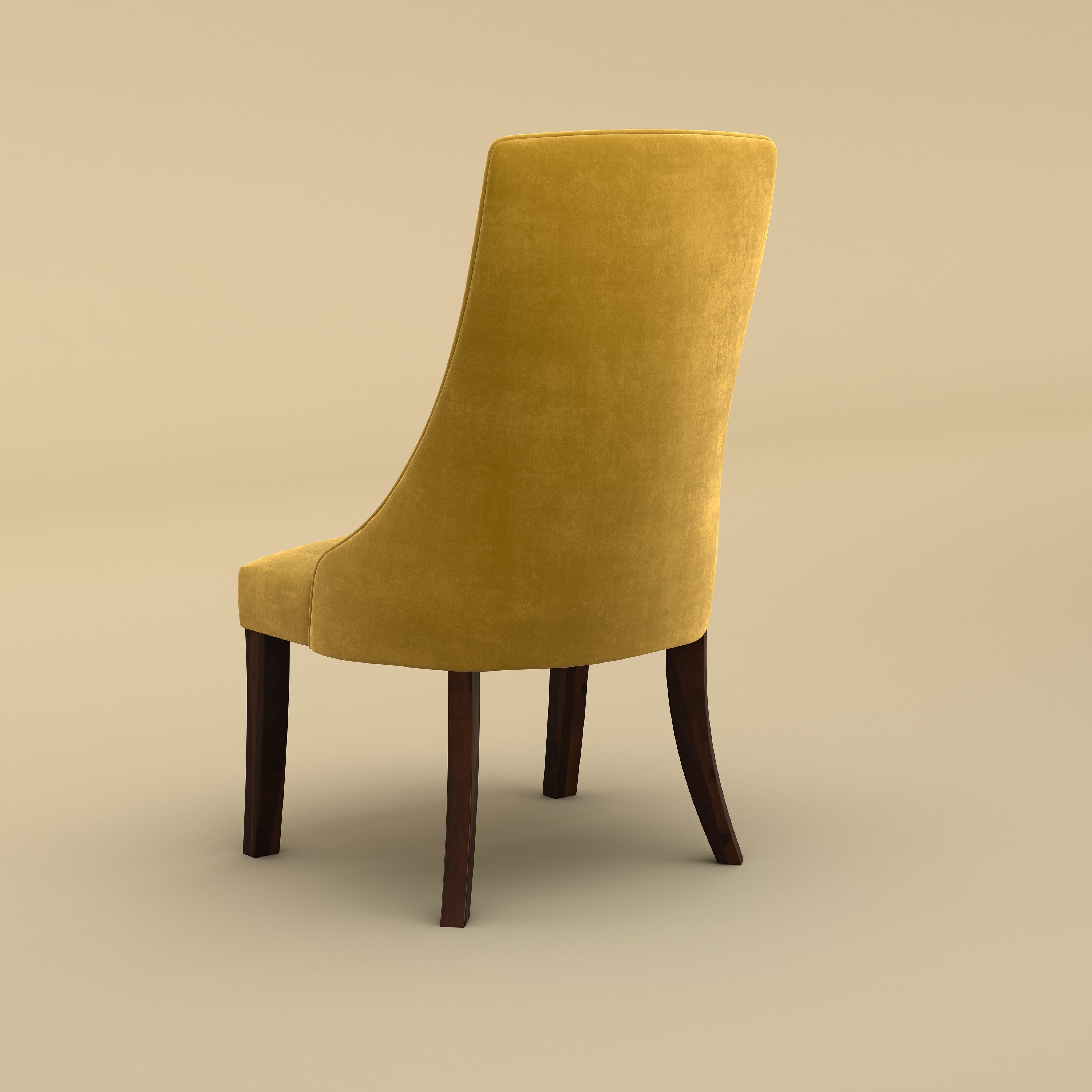 Dado Lounge Chair Pebble (Velvet, Mustard Yellow )